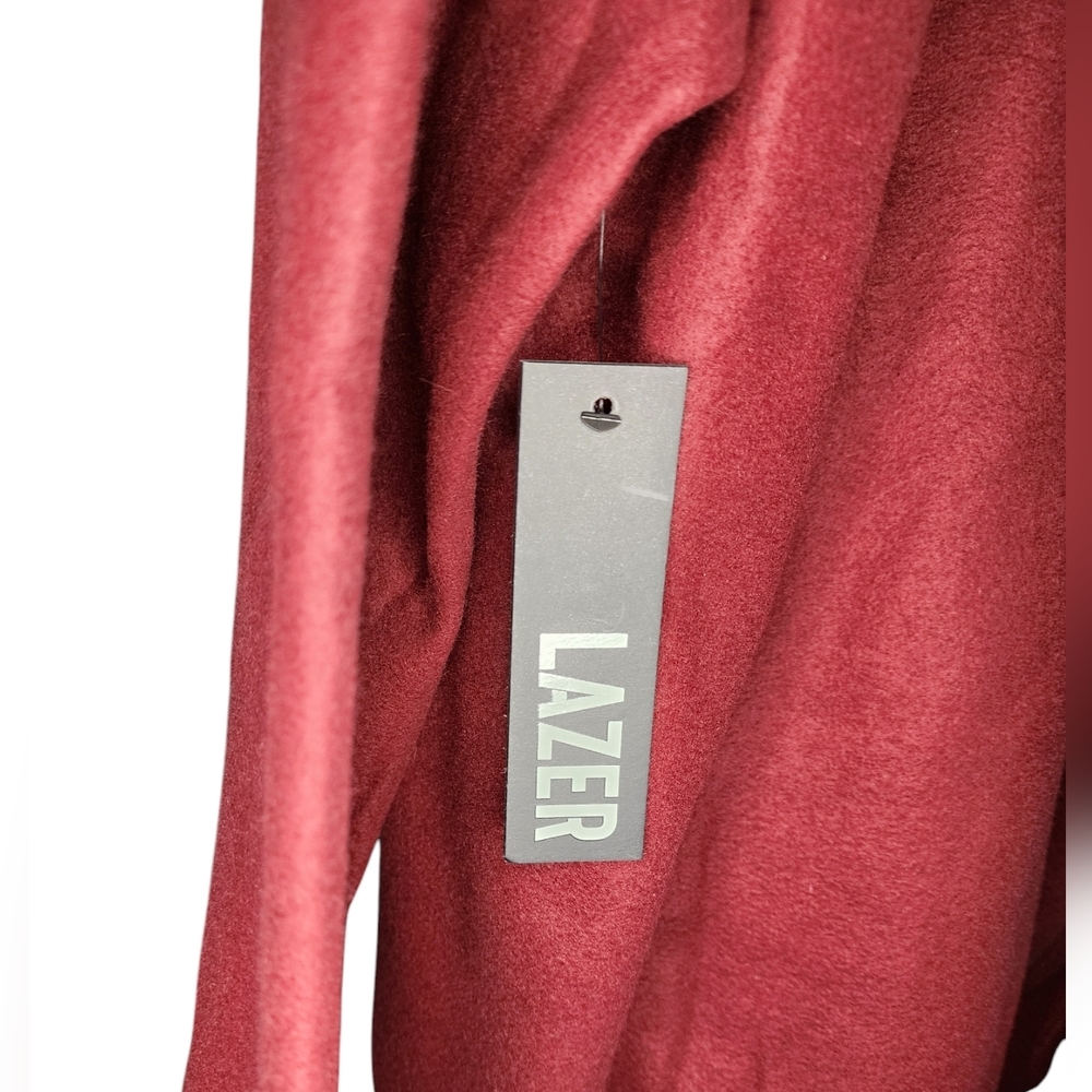 LAZER Mens Polar Fleece Pullover Hoodie Red Size L New with Tags - Picture 2 of 5